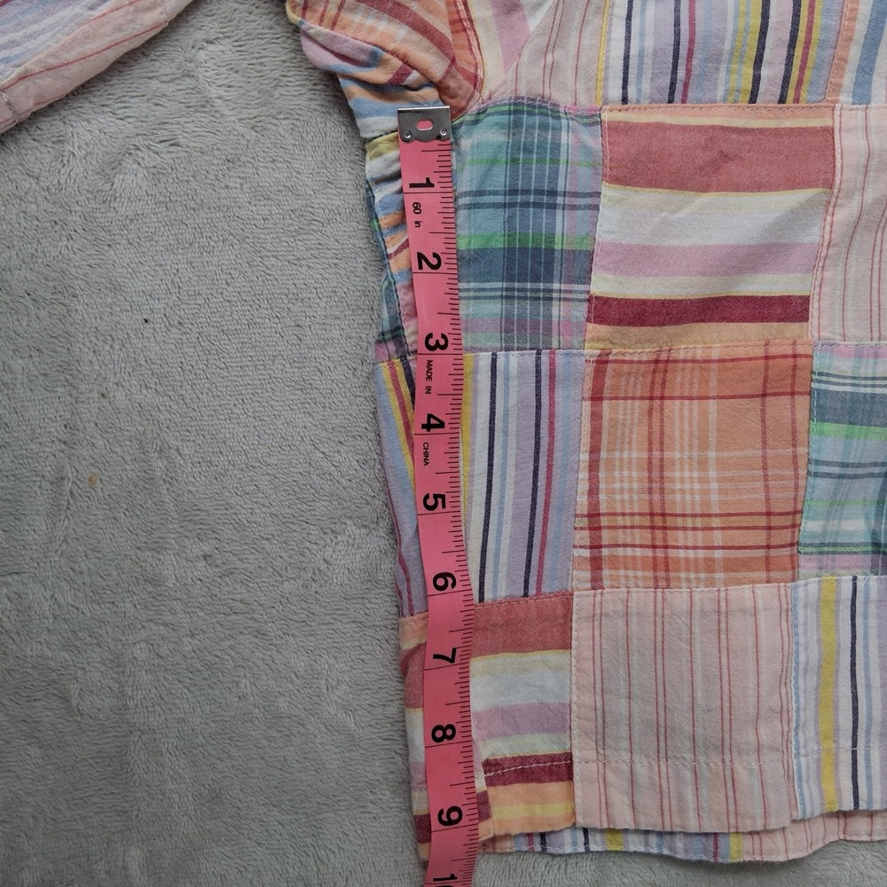 J.Crew Vintage Madras Plaid Patchwork Bermuda Shorts Wmns Pastel Sz 2 EUC Preppy - Picture 6 of 16
